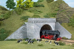 Auhagen 11343, 2 Tunnelportale - zweigleisig, Bausatz / H0