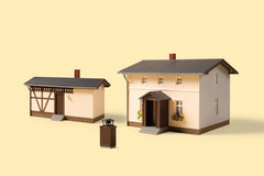 Auhagen 11457, Bahnwärterwohnhaus & Nebengebäude, Bausatz / H0