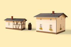 Auhagen 11457, Bahnwärterwohnhaus & Nebengebäude, Bausatz / H0