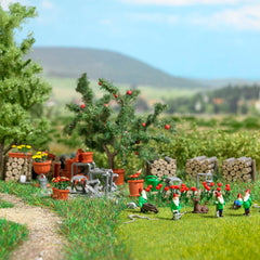 Busch 1835, Garten-Set, Bausatz / H0