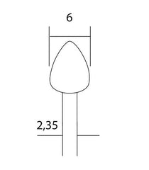 Proxxon 28724, Fräser Flamme (Wolfram-Vanadiumstahl) / -
