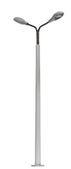 Busch, 4138, H0 Betonmast mit 2 Lampen, H: 90 mm, silber