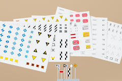 Auhagen 44647, Eisenbahn-Signaltafeln und -Schilder, Bausatz