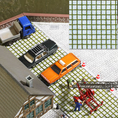 Busch 7432, 3-D-Dekorplatte »Rasenverbundplatten«, / H0