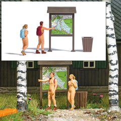 Busch 7947, Action-Set: Nacktwanderer, Bausatz, / H0