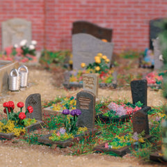 Busch 8924, Friedhof-Set mit 40 Grabsteinen / TT