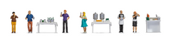 NOCH 16275 Figuren-Themenwelt „Buffet“ – Spur H0, 1:87
