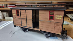 Selbst entwurfen 001, zweiachsiger sächsischer Packwagen / G