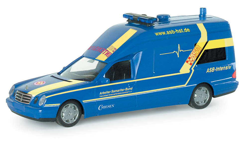 Herpa 047685, Mercedes-Benz W210 KTW "ASB Stralsund" / H0