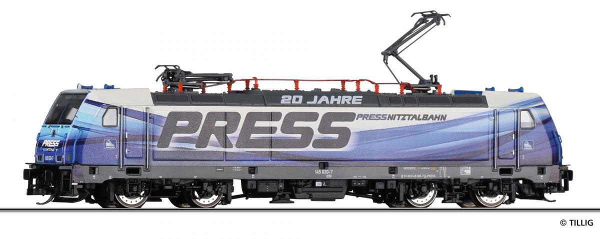 Tillig 05033, Elektrolokomotive 145 030 „20 Jahre PRESS“ der PRESS , / TT