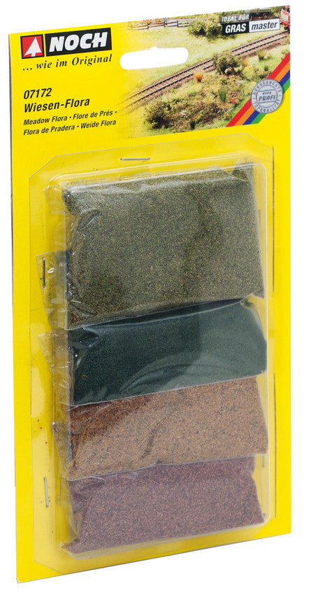 Noch 07172, Wiesen-Flora-Set mit oliv / grün / hellbraun / rötlich