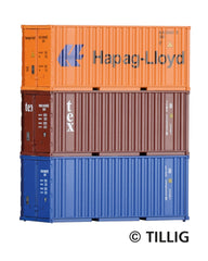 Tillig 07706, 3er Set 20' Container / TT