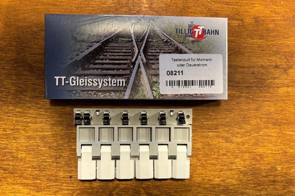 Tillig 08211, Tastenpult, 6-fach, Moment- o. Dauerstrom, /-