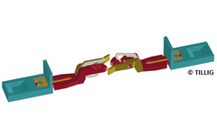 Tillig, 08842, Kupplung für vierachsige, V180/ BR 118, 2 Stück