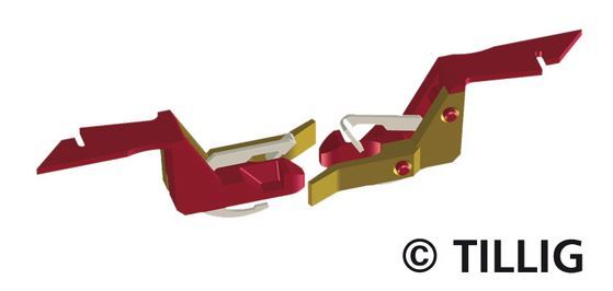Tillig 08847, TT-Kupplung für Schlitzaufnahme, 10 Stück /  TT