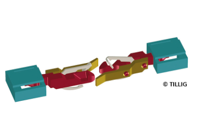Tillig, 08849, Kupplung für Kuppelkastenaufnahme, 1 Stück