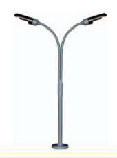 Beli-Beco, 100582, Straßenlampe 2-armig, H0