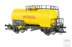 Hädl, 113304, Kesselwagen Zs-w Minol gelb, DR, Ep. IV / TT