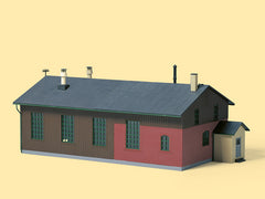 Auhagen 11332, Lokschuppen zweiständig, Bausatz / H0