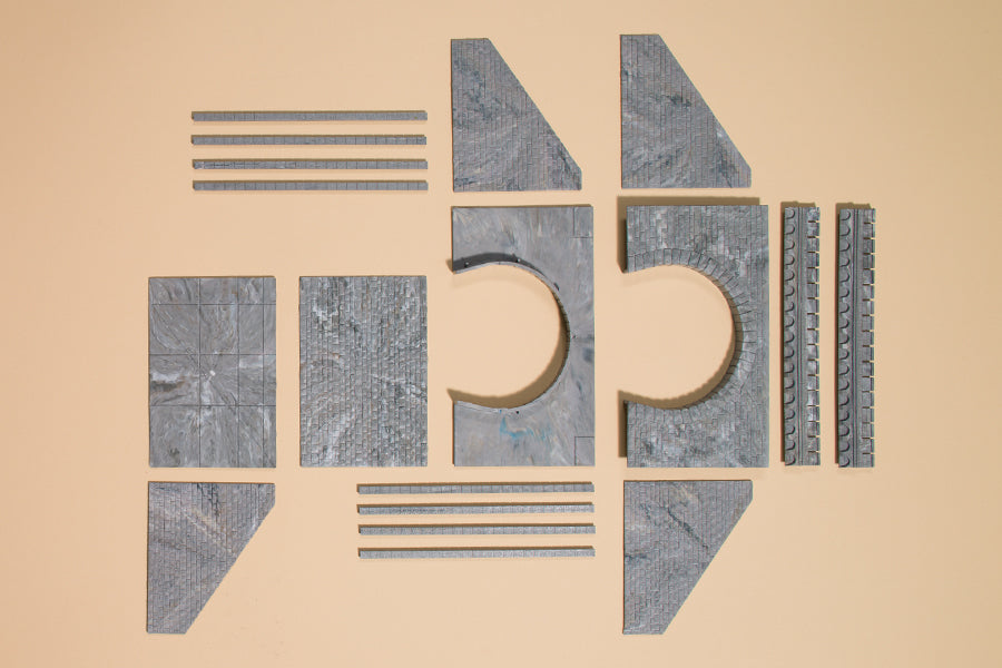 Auhagen 11343, 2 Tunnelportale - zweigleisig, Bausatz / H0