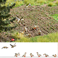 Busch 1196, Wildgänse, Bausatz / H0