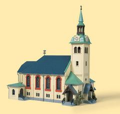 Auhagen 12229, Kirche Börnichen, Bausatz, / H0 - TT
