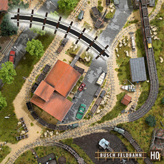 Busch 12323, 2 Bogengleise, Radius 115 mm, 45°, / H0f