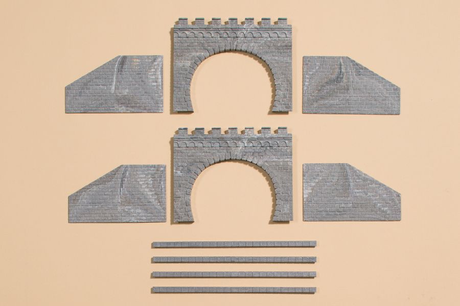 Auhagen 13277, 2 Tunnelportale zweigleisig / TT