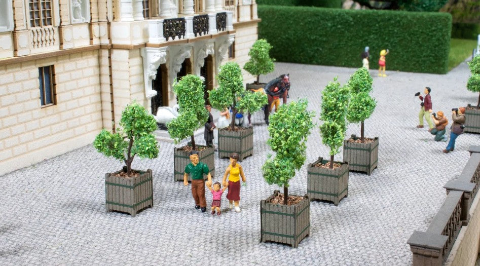 Noch 14013, Laser-Cut minis, Zierbäume in Kübeln, 2 Stück / H0
