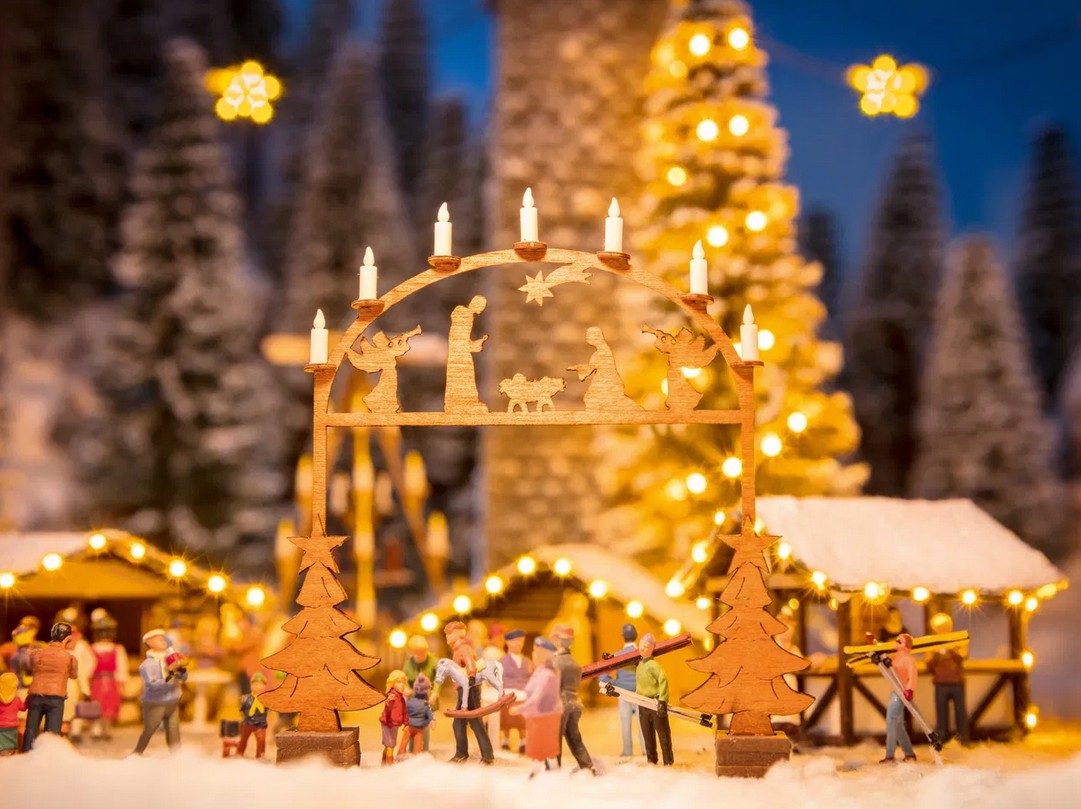 Noch 14391, Weihnachtsmarkt-Eingangsbogen / H0