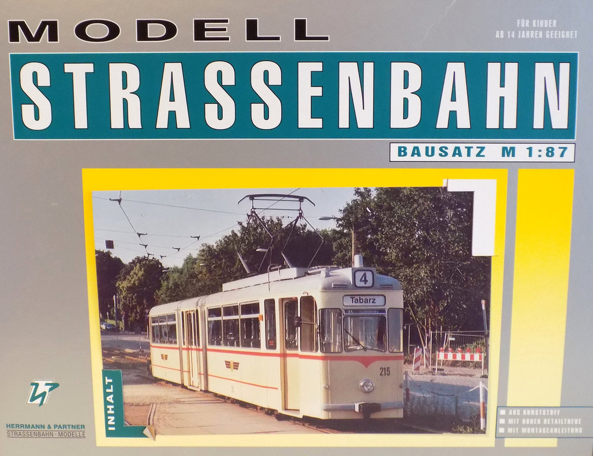 Herrmann & Partner 16012A, Straßenbahn Gelenkwagen G4, Gotha, Bausatz / H0m