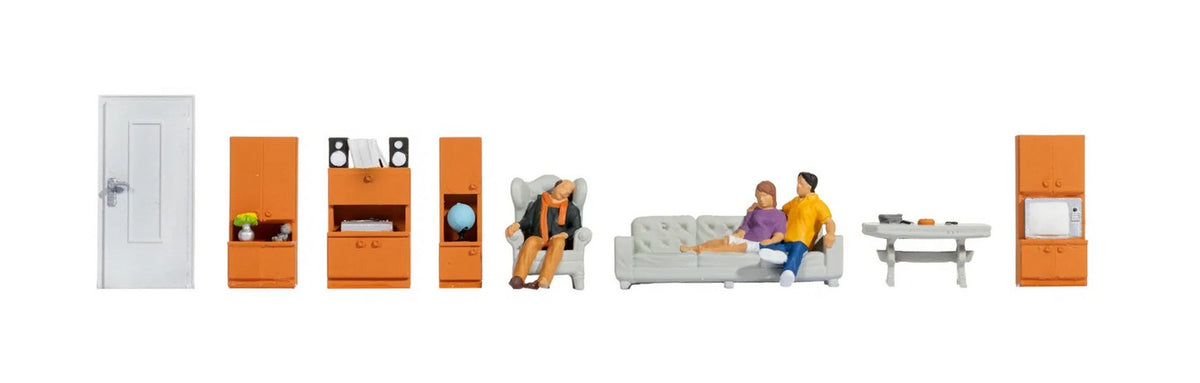 Noch 16286, Figuren-Themenwelt "Wohnzimmer" / H0
