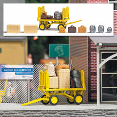 Busch 1646, Postkarren mit Zubehör, Figuren / H0