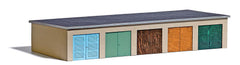 Busch 1648, Garagenkomplex, 5-ständig, Bausatz / H0