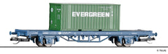 Tillig 17486, Containertragwagen Lgs mit einem 20‘ Container, MAV, Ep.VI / TT