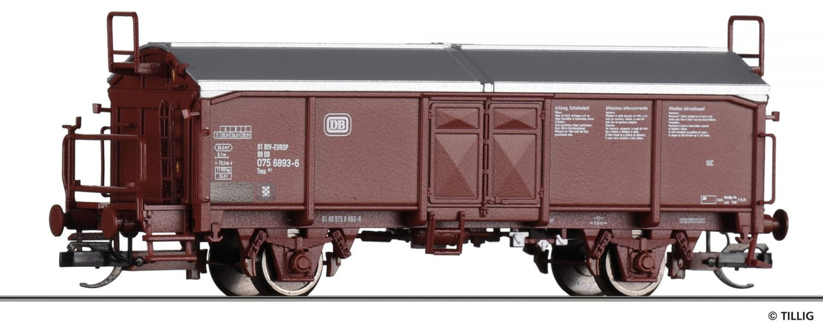 Tillig 17675, Schiebedachwagen Tms 851 der DB, Ep.IV, /TT
