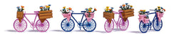 Busch 1820, Blumen-Fahrräder, 4 Stück, Bausatz / H0