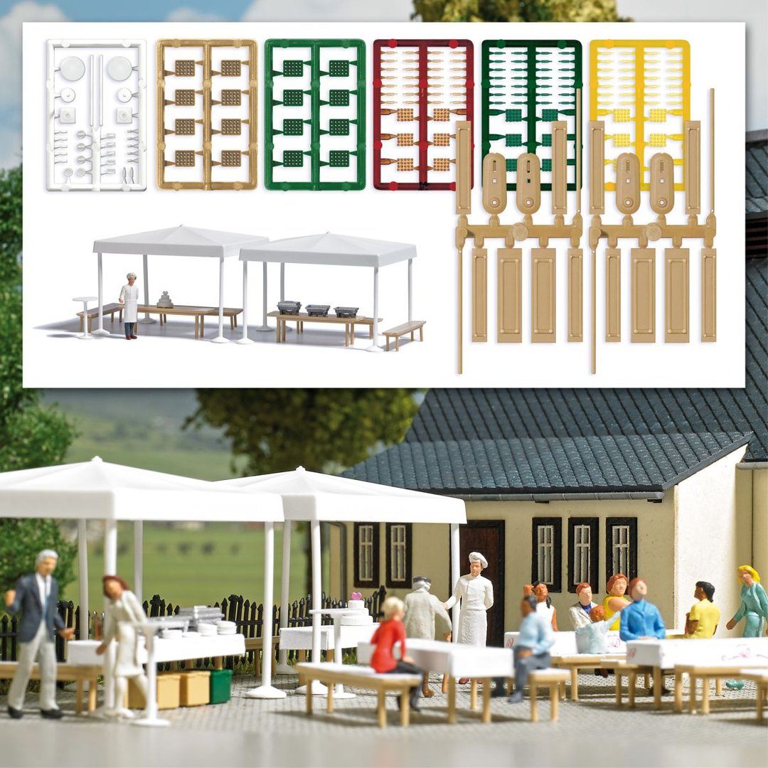 Busch, 1830, Catering-Set mit Koch, H0