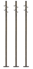 BUSCH 1754 Freileitung – 3 gerade Holzmasten, Spur H0, 1:87