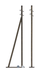 BUSCH 1753 Freileitung – 2 Holzmasten, Spur H0
