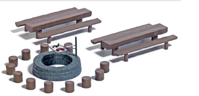 BUSCH 7781 Waldgrillplatz – Mini-Ausgestaltungs-Set, Spur H0