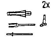 Piko, 50060-20, Schubstange / Schiebegabel / Kurbel, BR 94 / H0