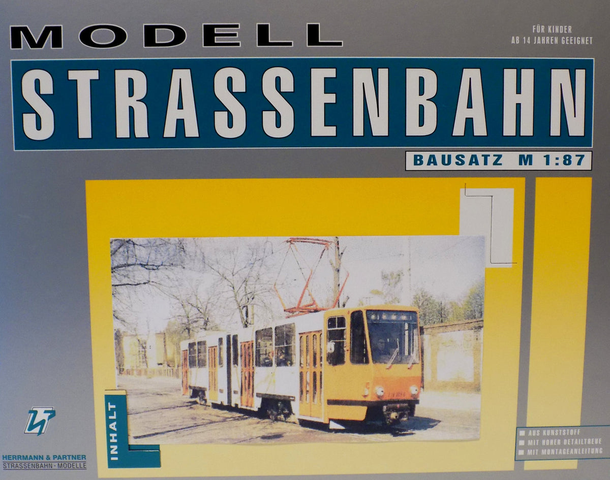 Herrmann & Partner 22024/B, TATRA KT4D Berlin – Versuchslack, Bausatz / H0