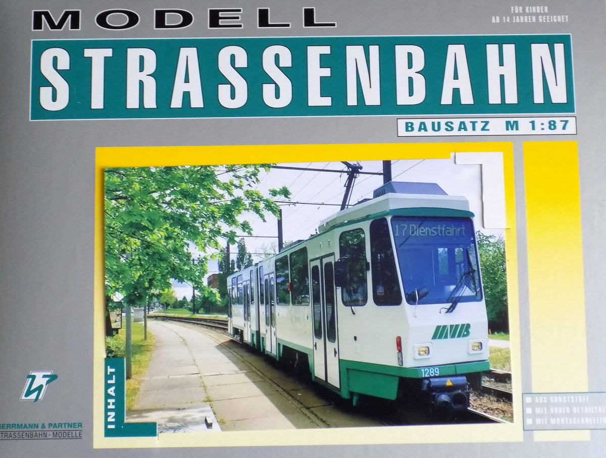 Herrmann & Partner 22066, Straßenbahn Tatra KT4D, Magdeburg, Bausatz / H0