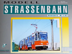Herrmann & Partner 22070/B, Straßenbahn Tatra KT4D, Berlin – Probelack mod., Bausatz / H0