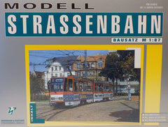 Herrmann & Partner 22072/A, Straßenbahn KT4D Typ Cottbus mod., Bausatz / H0m