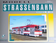 Herrmann & Partner 22072/B, Straßenbahn Tatra KT4D, Typ Cottbus, Bausatz / H0m