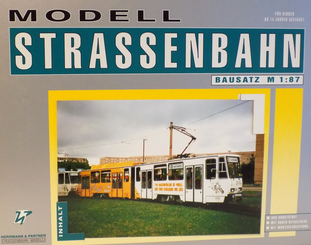 Herrmann & Partner 22074B, Straßenbahn KT4D, Gera, Bausatz / H0m