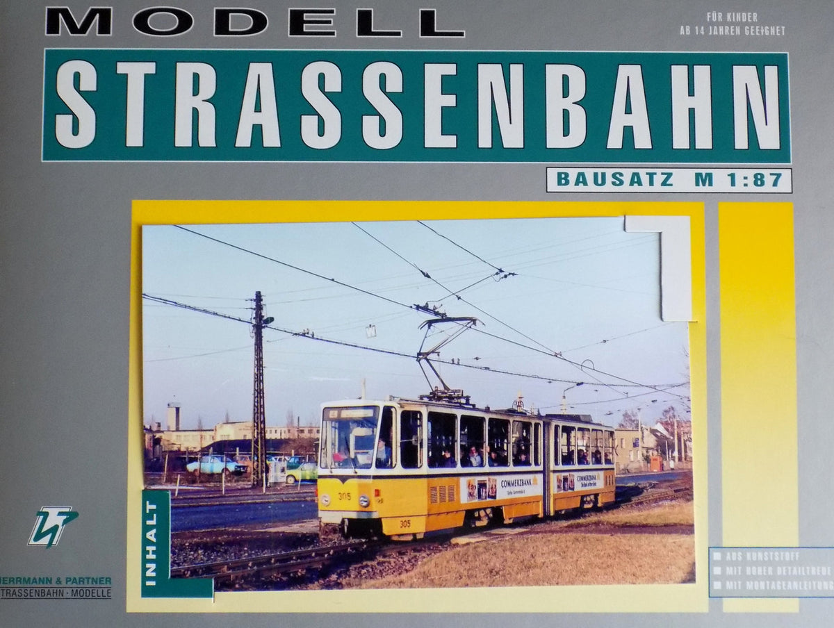 Herrmann & Partner 22075/B, Straßenbahn Tatra KT4D, Typ Gotha, Bausatz / H0m