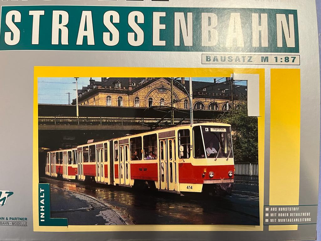 Herrmann & Partner 22089A, Straßenbahn Tatra KT4D, Erfurt, Bausatz / H0m